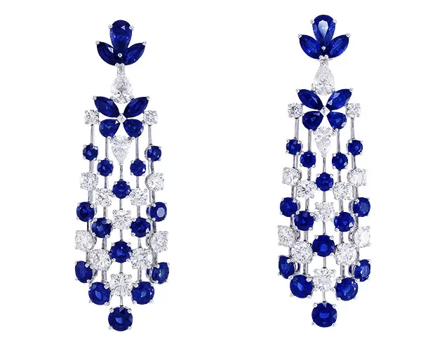 Dimond ear ring retouching service after portfolio image clipping path