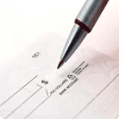 Bank check deposit visual for accept payments