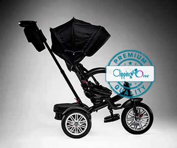 Black baby trolley visual before professional shadow making applied