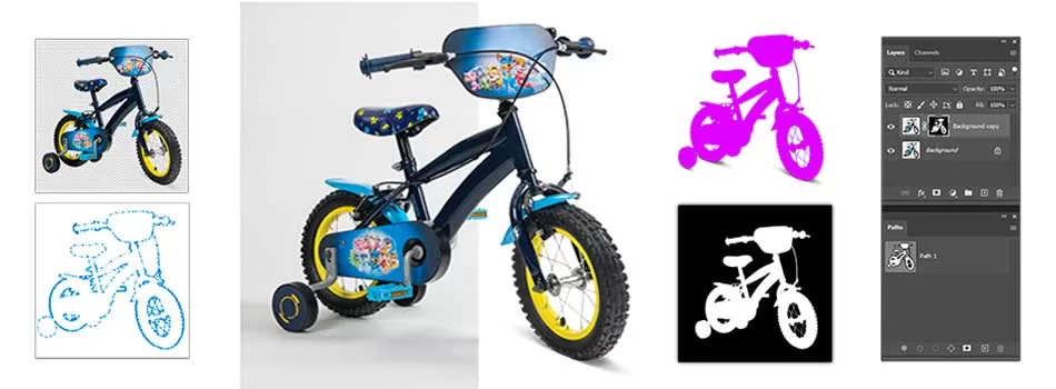 Professional clipping path services visual with pen tool applied Professional clipping path services visual with pen tool applied