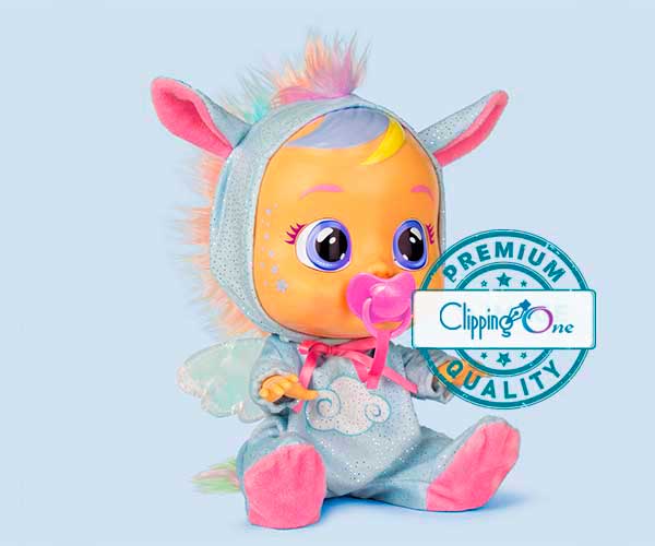 Cry babies dressy fantasy doll visual before image masking service applied