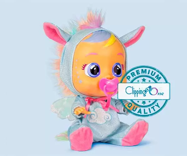 Cry babies dressy fantasy doll visual before image masking service applied