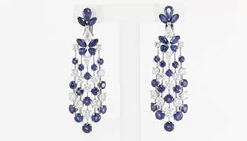 Diamond earring retouching for e-commerce image editing before portfolio visual