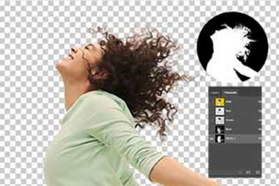 Girls hair flying visual sample for professional image masking service applied