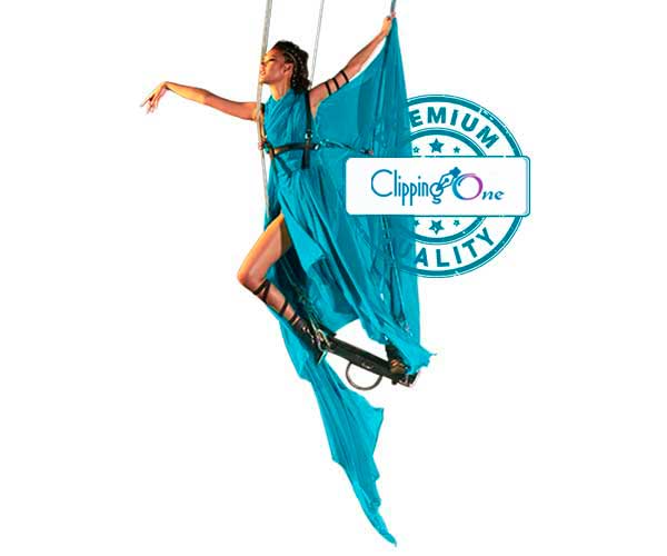 Women performing with special fabric visuals for color change services