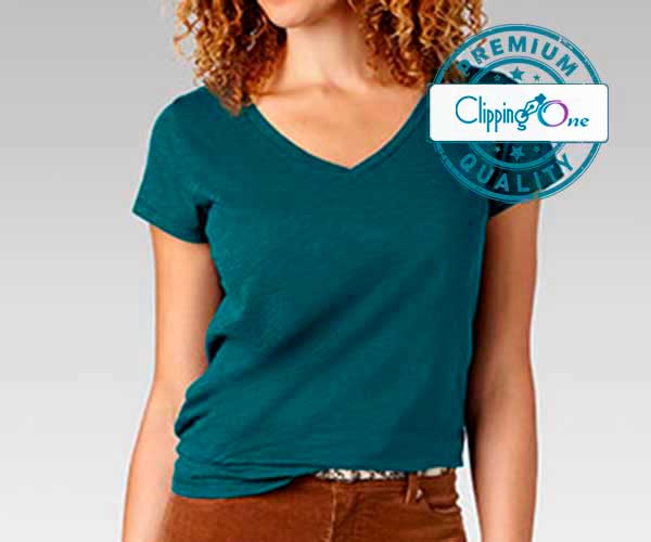 Women t-shirt visual after color editing switching services