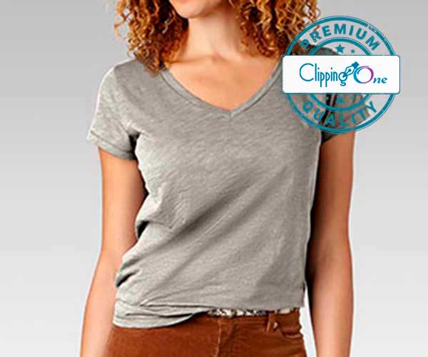 Women t-shirt visual before color change editing services