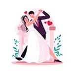 Wedding photo editing for couples illustration Wedding photo editing for couples illustration