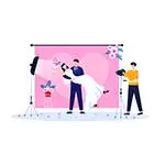 Wedding studios photo editing illustration Wedding studios photo editing illustration