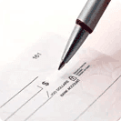 Bank check deposit visual for accept payments