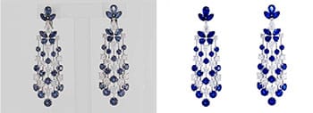 Jewellery photo retouching service before and after visual