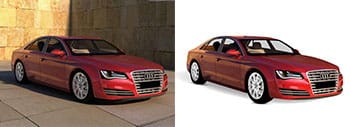 Car background removal service and editing