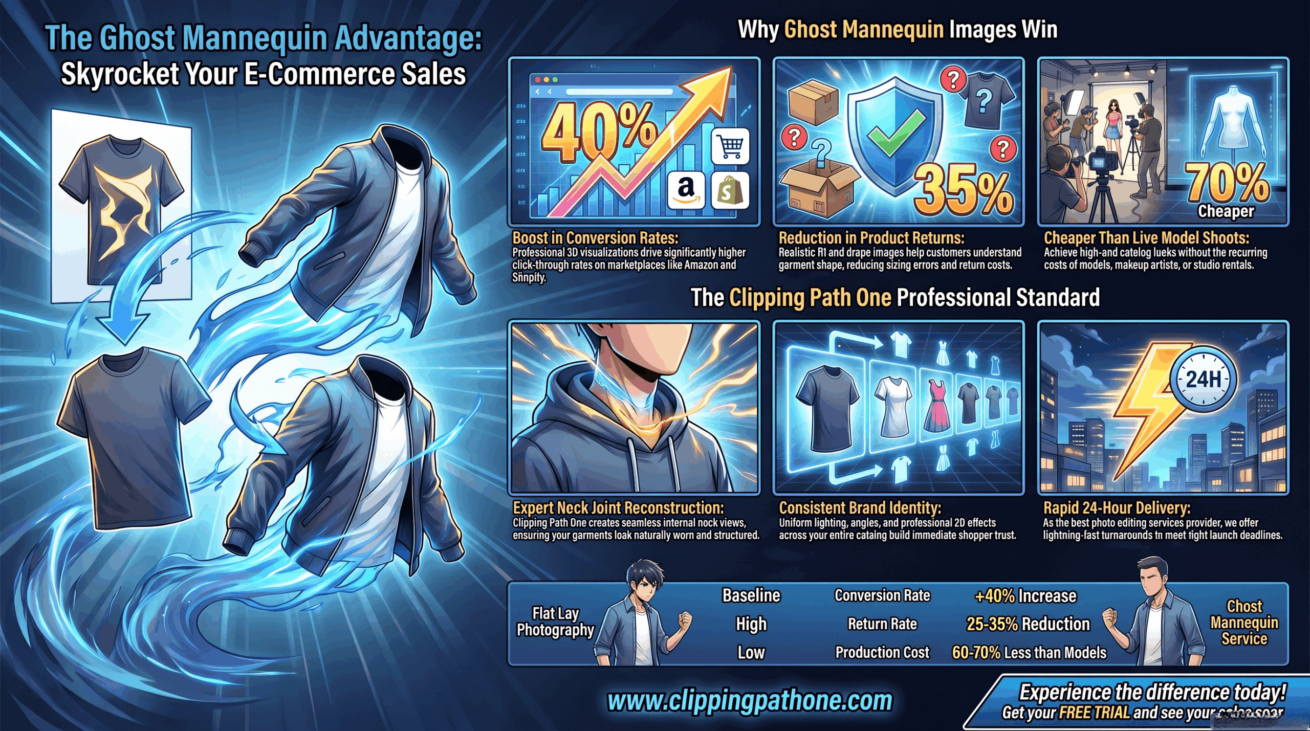 ghost mannequin service for apparel